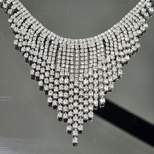 Elegant Silver Crystal Necklace